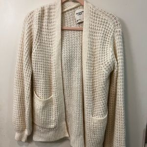 Oversized white cardigan